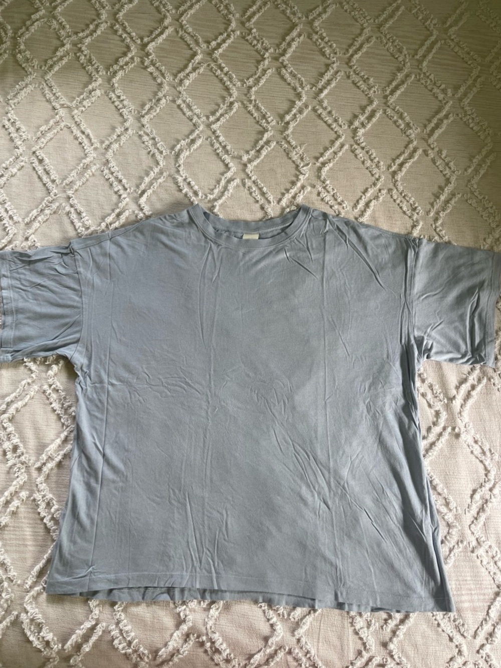 H&M Blue Oversized Short Sleeve T-shirt